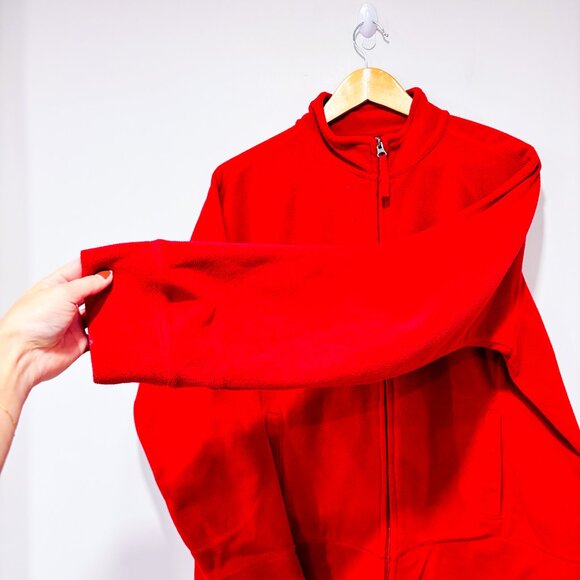 WINDRIVER Red Fleece Zip Jacke | Cozy Casual Winter Layer | XX-Large * - Picture 6 of 8
